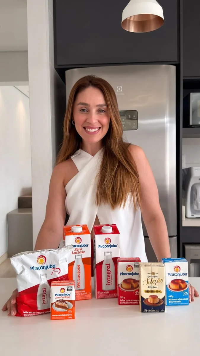 Paula Camargo apresenta produtos Piracanjuba